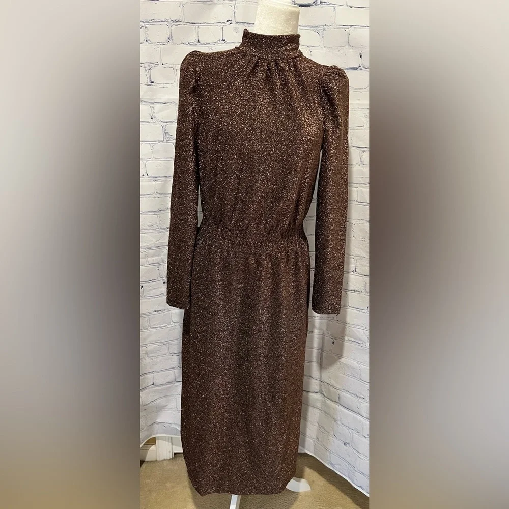 Ryegrass Long Sleeve Mock Neck Knit Dress Black SZ medium - Picture 2 of 10